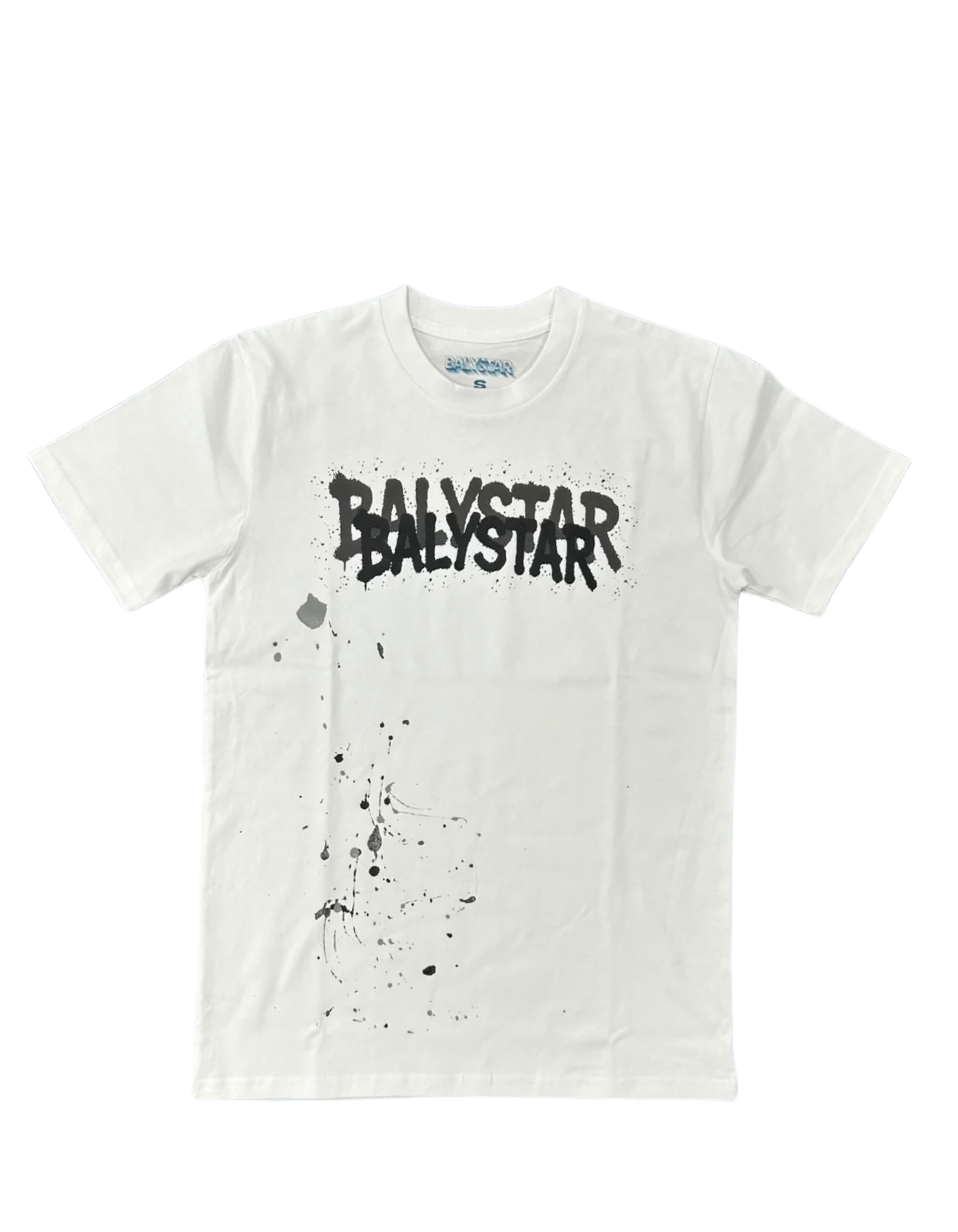 Dark Gray On White Paint Splatter
